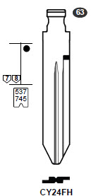 Afbeelding van Silca Flip Key insert CY24FH