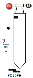 Afbeelding van Silca Flip Key insert FO26FH