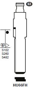 Afbeelding van Silca Flip Key insert HU66FH