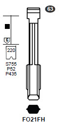 Afbeelding van Silca Flip Key insert FO21FH