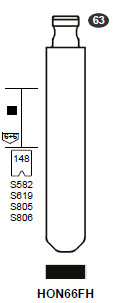 Afbeelding van Silca Flip Key insert HON66FH