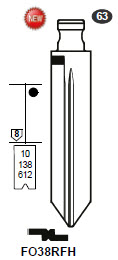 Afbeelding van Silca Flip Key insert FO38RFH