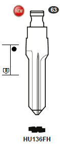 Afbeelding van Silca Flip Key insert HU136FH