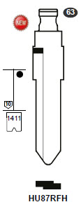 Afbeelding van Silca Flip Key insert HU87RFH