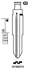 Afbeelding van Silca Flip Key insert HYN6FH