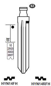 Afbeelding van Silca Flip Key insert HYN14RFH