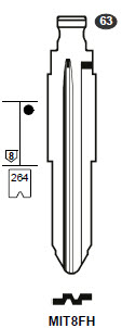 Afbeelding van Silca Flip Key insert MIT8FH