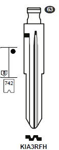 Afbeelding van Silca Flip Key insert KIA3RFH