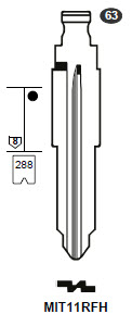 Afbeelding van Silca Flip Key insert MIT11RFH