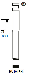 Afbeelding van Silca Flip Key insert HU101FH