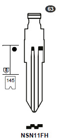 Afbeelding van Silca Flip Key insert NSN11FH