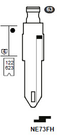 Afbeelding van Silca Flip Key insert NE73FH