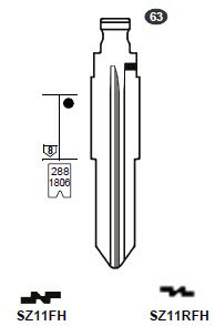 Afbeelding van Silca Flip Key insert SZ11RFH