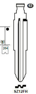 Afbeelding van Silca Flip Key insert SZ12FH