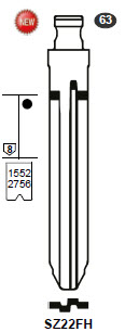 Afbeelding van Silca Flip Key insert SZ22FH