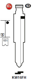 Afbeelding van Silca Flip Key insert KW16FH