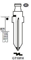 Afbeelding van Silca Flip Key insert GT10FH