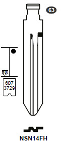 Afbeelding van Silca Flip Key insert NSN14FH