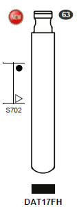 Afbeelding van Silca Flip Key insert DAT17FH