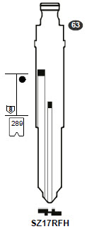 Afbeelding van Silca Flip Key insert SZ17RFH