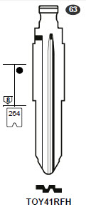 Afbeelding van Silca Flip Key insert TOY41RFH