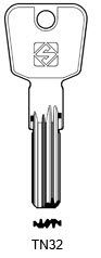 Afbeelding van Silca Cilindersleutel brass TN32