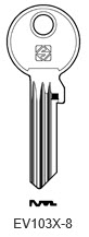 Afbeelding van Silca Cilindersleutel staal EV103X-8