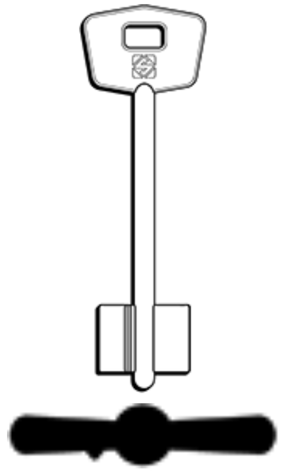 Afbeelding van Silca Dubbelbaardsleutel brass 5PLD1