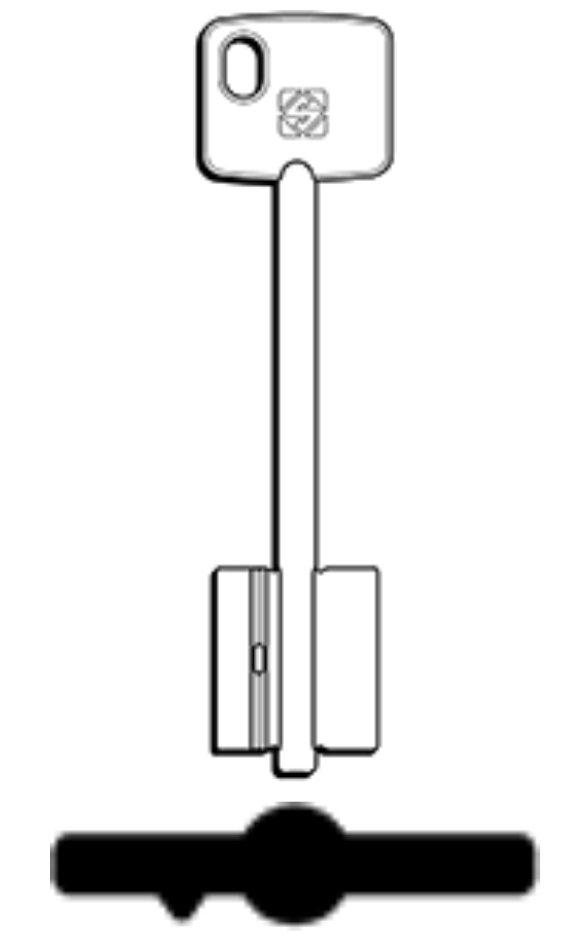 Afbeelding van Silca Dubbelbaardsleutel brass 5BOE1