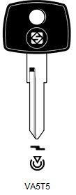 Afbeelding van Silca Transpondersleutel brass VA5T5