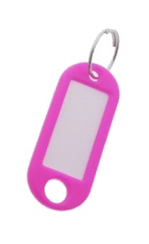 Afbeelding van Labels met ring (100 stuks) - NEON Roze