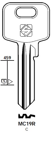 Afbeelding van Silca Cilindersleutel brass MC19R