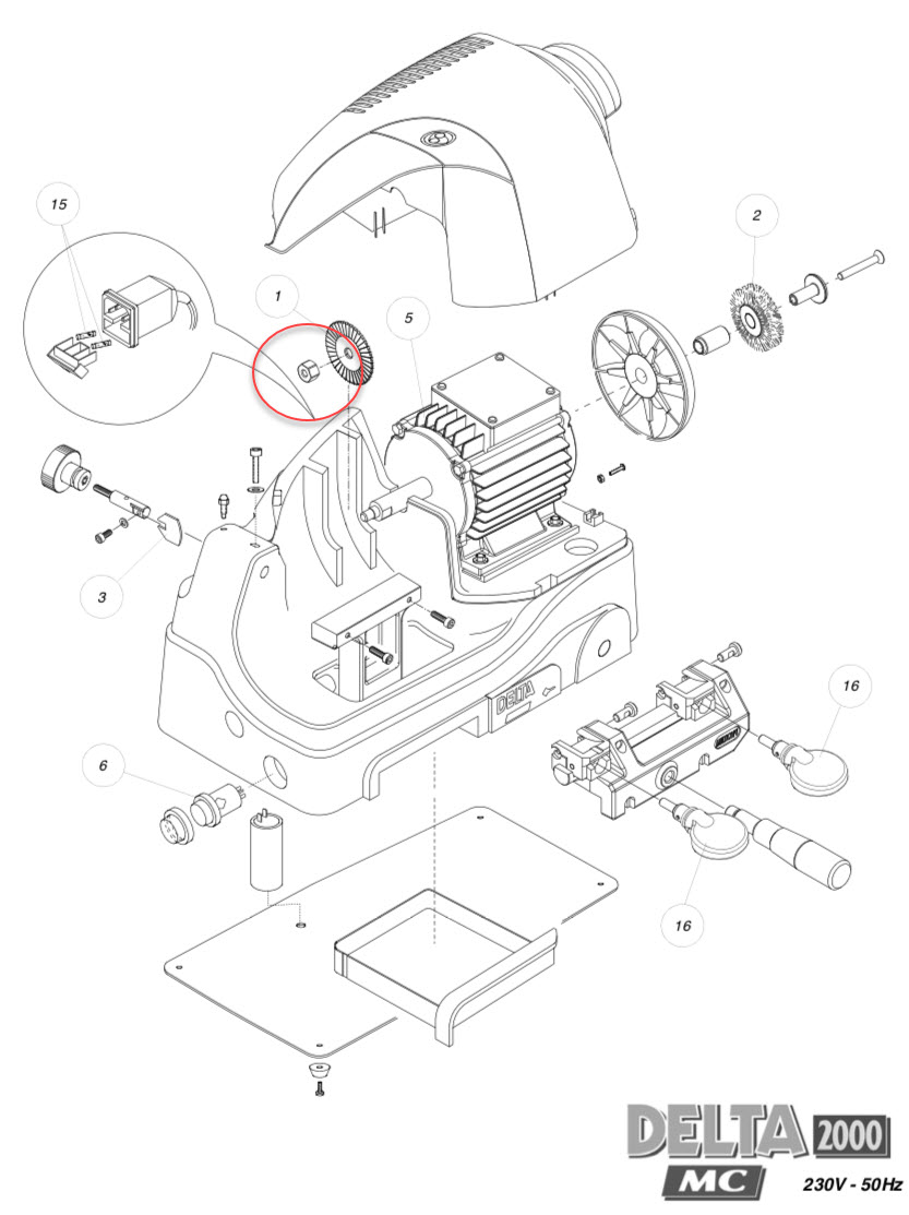 Afbeelding van Silca M8 moer freesas Delta D911971ZR