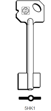 Afbeelding van Silca Dubbelbaardsleutel brass 5HK1