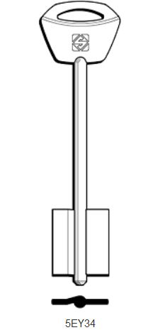 Afbeelding van Silca Klaviersleutel brass 5EY34