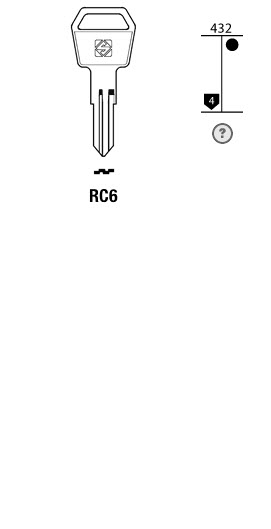 Afbeelding van Silca Cilindersleutel brass RC6