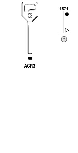 Afbeelding van Silca Cilindersleutel brass ACR3