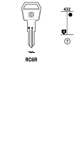 Afbeelding van Silca Cilindersleutel brass RC6R