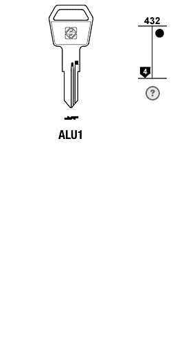 Afbeelding van Silca Cilindersleutel brass ALU1