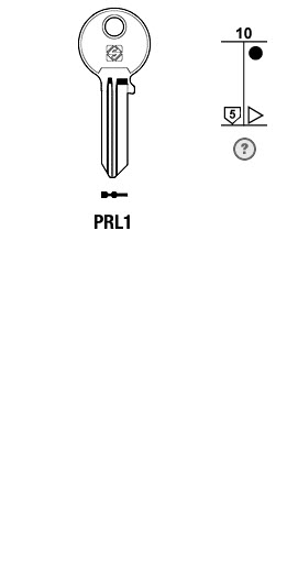 Afbeelding van Silca Cilindersleutel brass PRL1