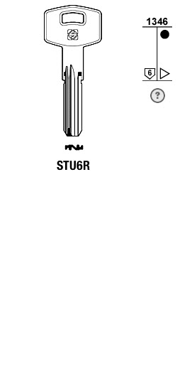 Afbeelding van Silca Boringsleutel brass STU6R