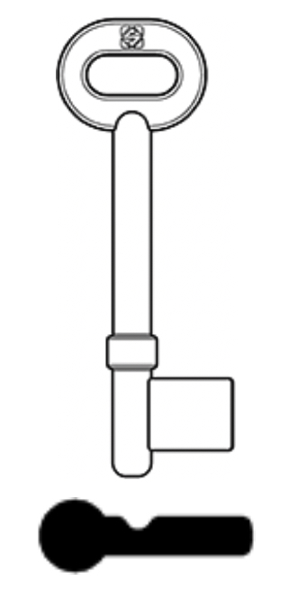 Afbeelding van Silca Klaviersleutel brass 6LEG1 - B4