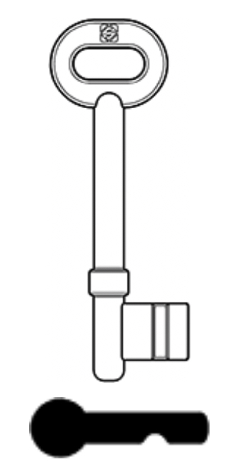 Afbeelding van Silca Klaviersleutel brass 6LEG1 - B3