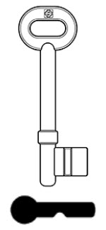 Afbeelding van Silca Klaviersleutel brass 6LEG1 - B2