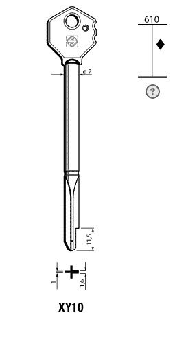 Afbeelding van Silca Stersleutel ijzer  XY10