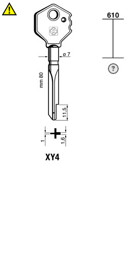 Afbeelding van Silca Stersleutel ijzer XY4