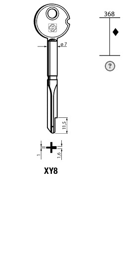 Afbeelding van Silca Stersleutel ijzer  XY8