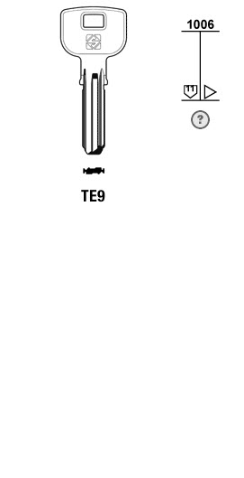 Afbeelding van Silca Cilindersleutel brass TE9