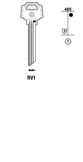 Afbeelding van Silca Cilindersleutel brass RV1