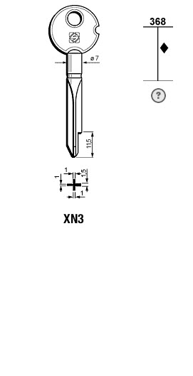 Afbeelding van Silca Stersleutel ijzer XN3